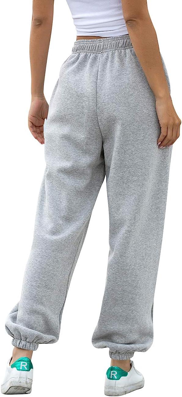  Sweatpants for Women Fleece High Waist Cinch Bottom