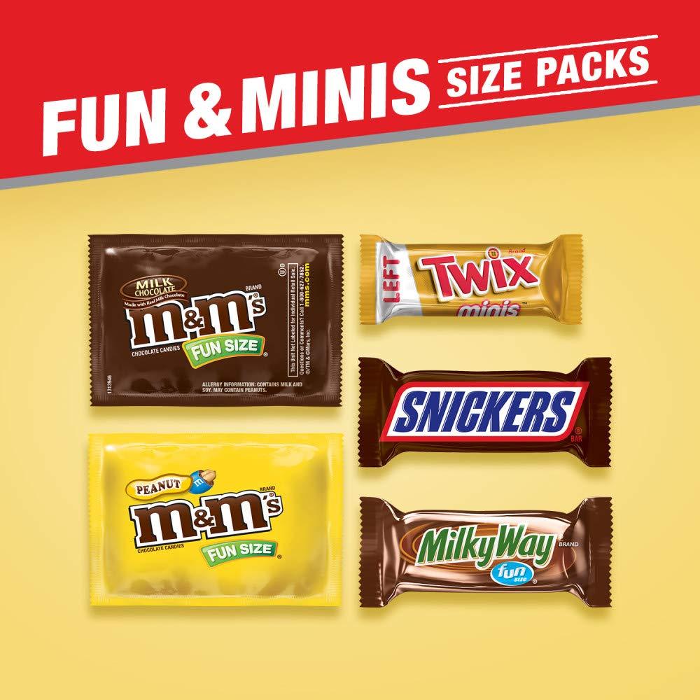 M&M's Milk Chocolate Candy Fun Size Packets Bulk Bags, Men's, Size: 3 lb Bag