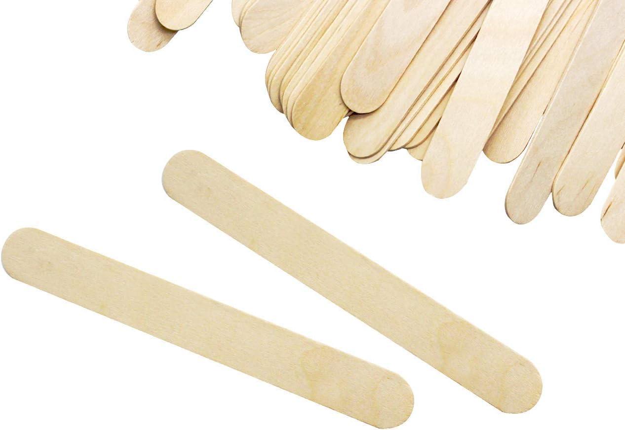 Imported Non Sterile WOODEN TONGUE DEPRESSOR - JUMBO WOOD CRAFT STICKS, 6  Inch length- 100pcs