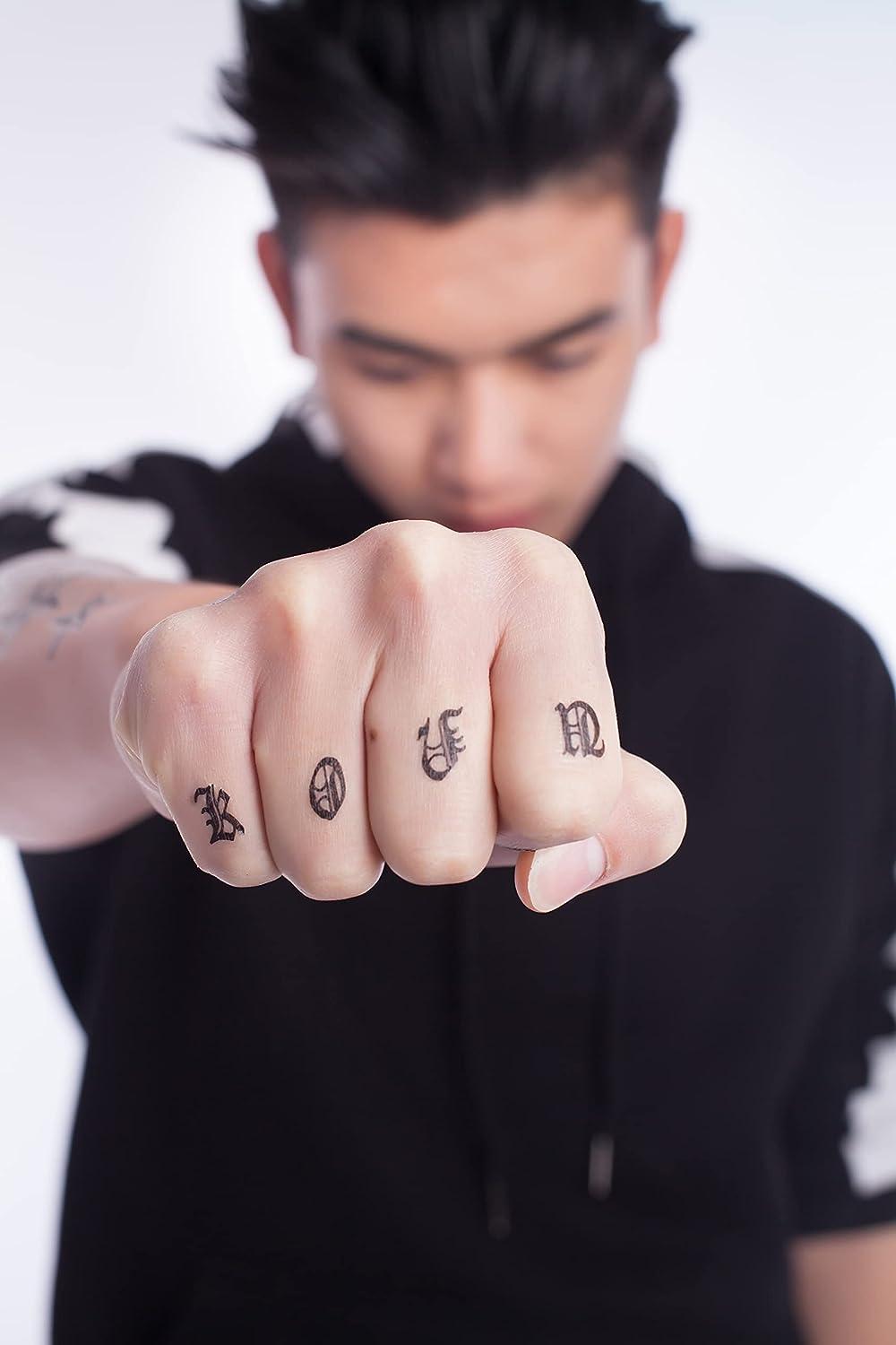 Finger Temporary Tattoos (Set of 4x3) – Small Tattoos
