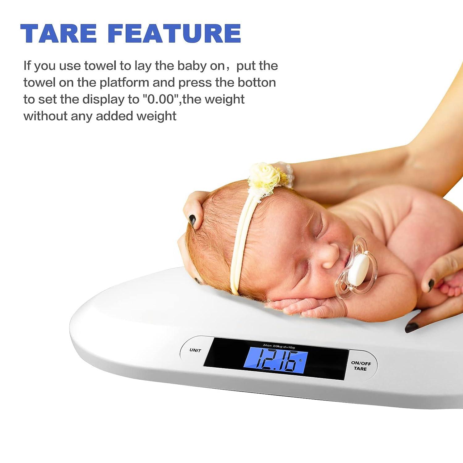 LCD Auto Baby Scale 20kg Infant Pet Weighing Babies Kittens