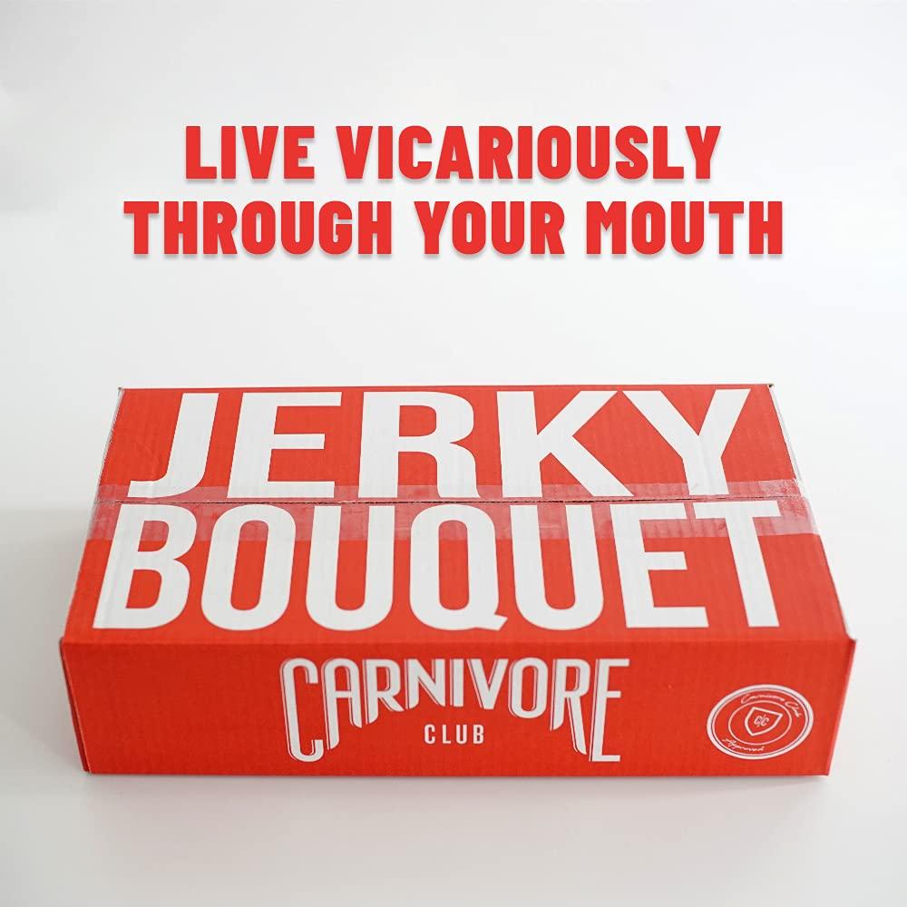  Carnivore Club Beef Jerky Box - Delicious Jerky and Meat  Sticks Sampler - 4 to 6 Meat Snacks Jerkygram - Meat Snack Sampler Gift  Basket - Ultimate Gift For Meat Lovers : Grocery & Gourmet Food