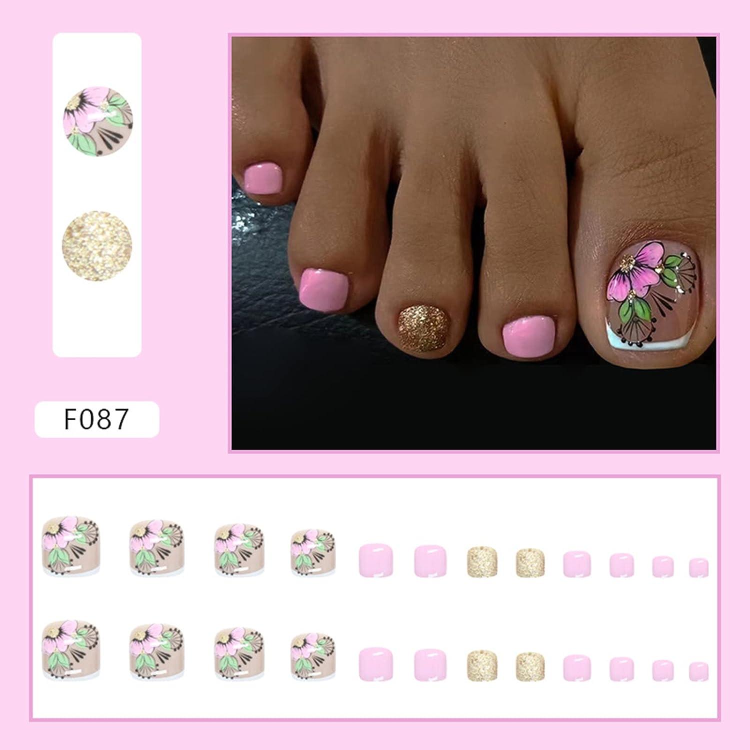 light pink toenails