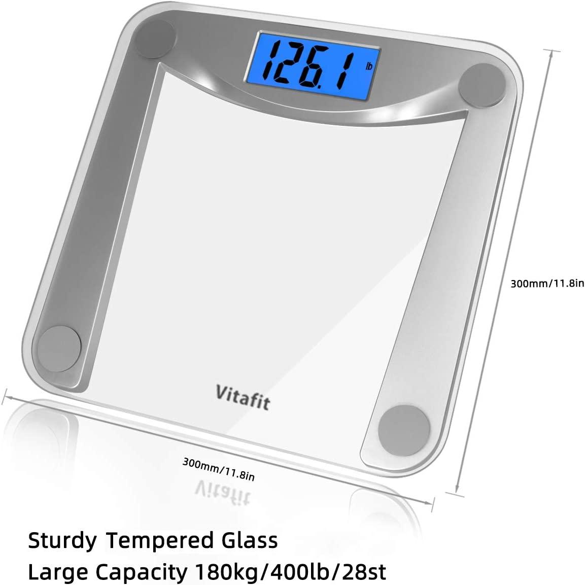 Vitafit Digital Body Weight Bathroom Scale, Over 20Years Scale Professional  Dedicating to High Accuracy Technology for Weighing, Crystal Clear LED and