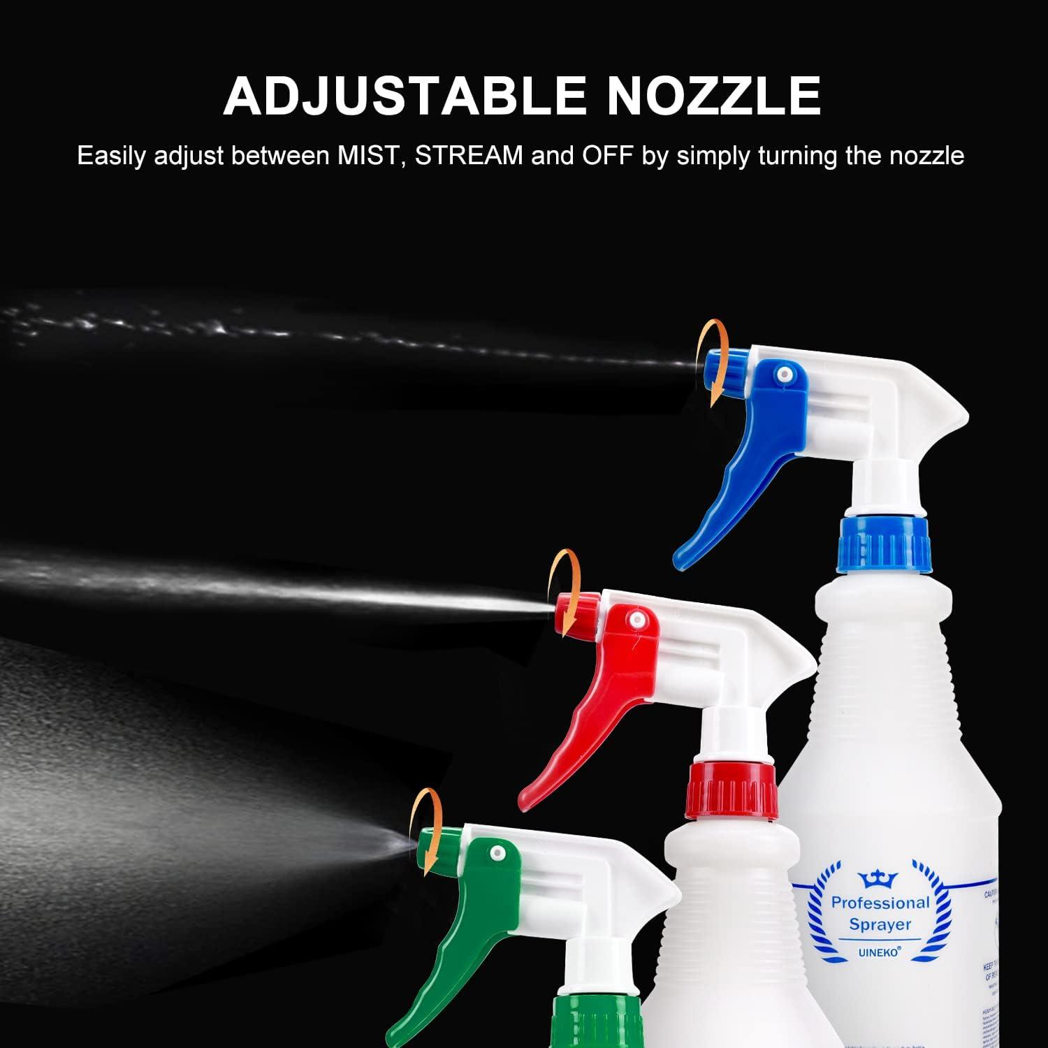 Bealee + All-Purpose Heavy Duty Plastic Spray Bottle 2 Pack, 24 Oz