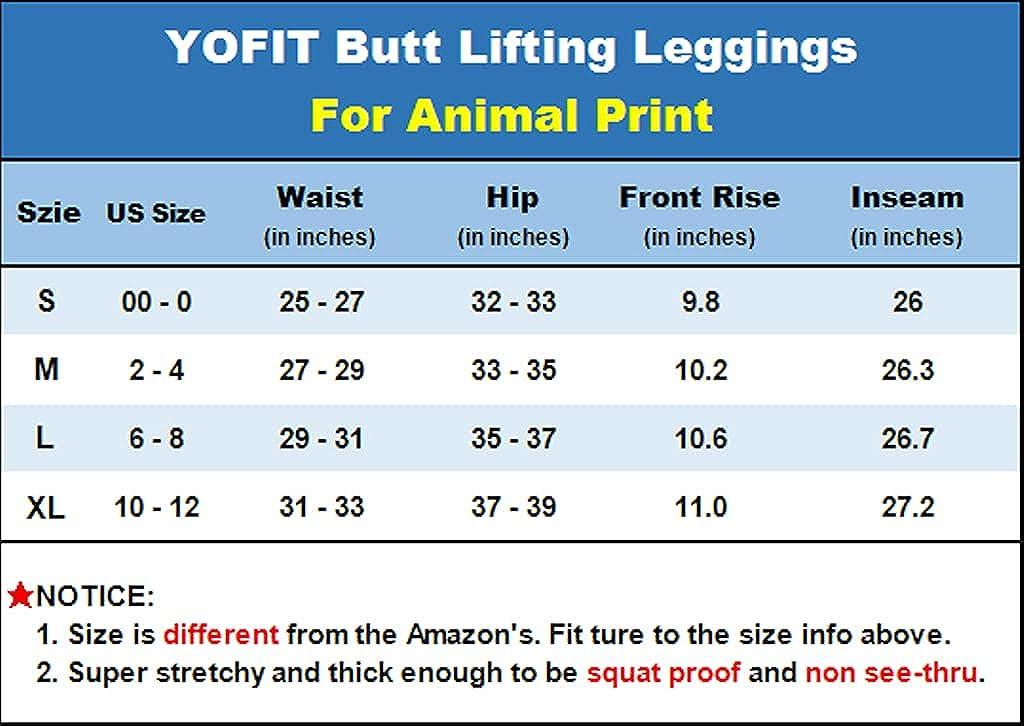 YOFIT Women High Waist Butt Lifting Workout Gym Leggings Scrunch
