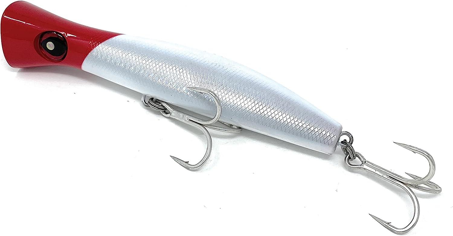 Heavy Duty Saltwater Topwater Tuna Poppers Fishing Lure - Choose Color &  Size