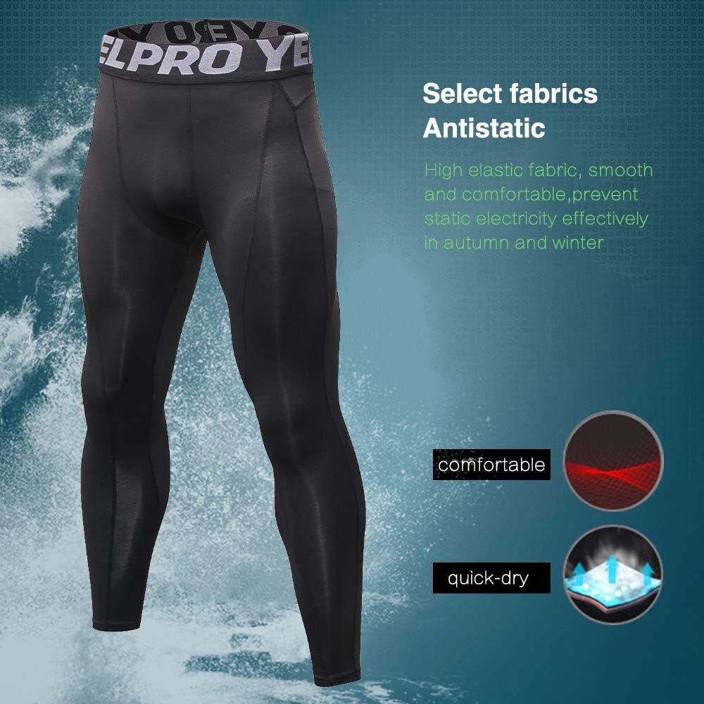 Yuerlian Men's Compression Pants Cool Dry Baselayer Tights