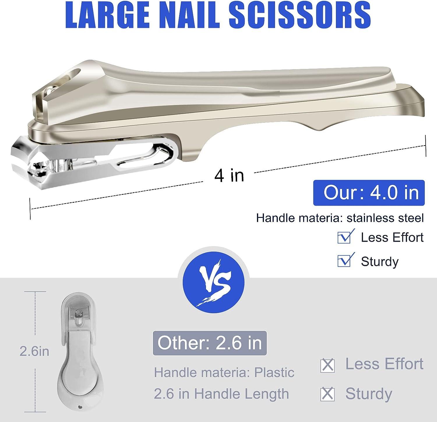Nail Clippers For Seniors, 360 Degree Rotary Fingernail And Toenail  Clippers With Long Handle Ultra Sharp Sturdy Stainless Steel Heavy Duty  Large Toe