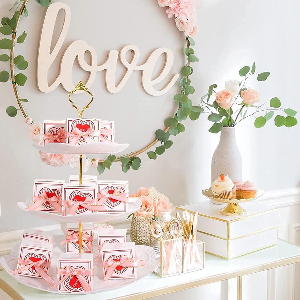 Z Zicome 100 Pcs Mini Wooden Clothespins with Hearts for Hanging Photos Decorations for Valentine Engagement Wedding Bridal Shower Party