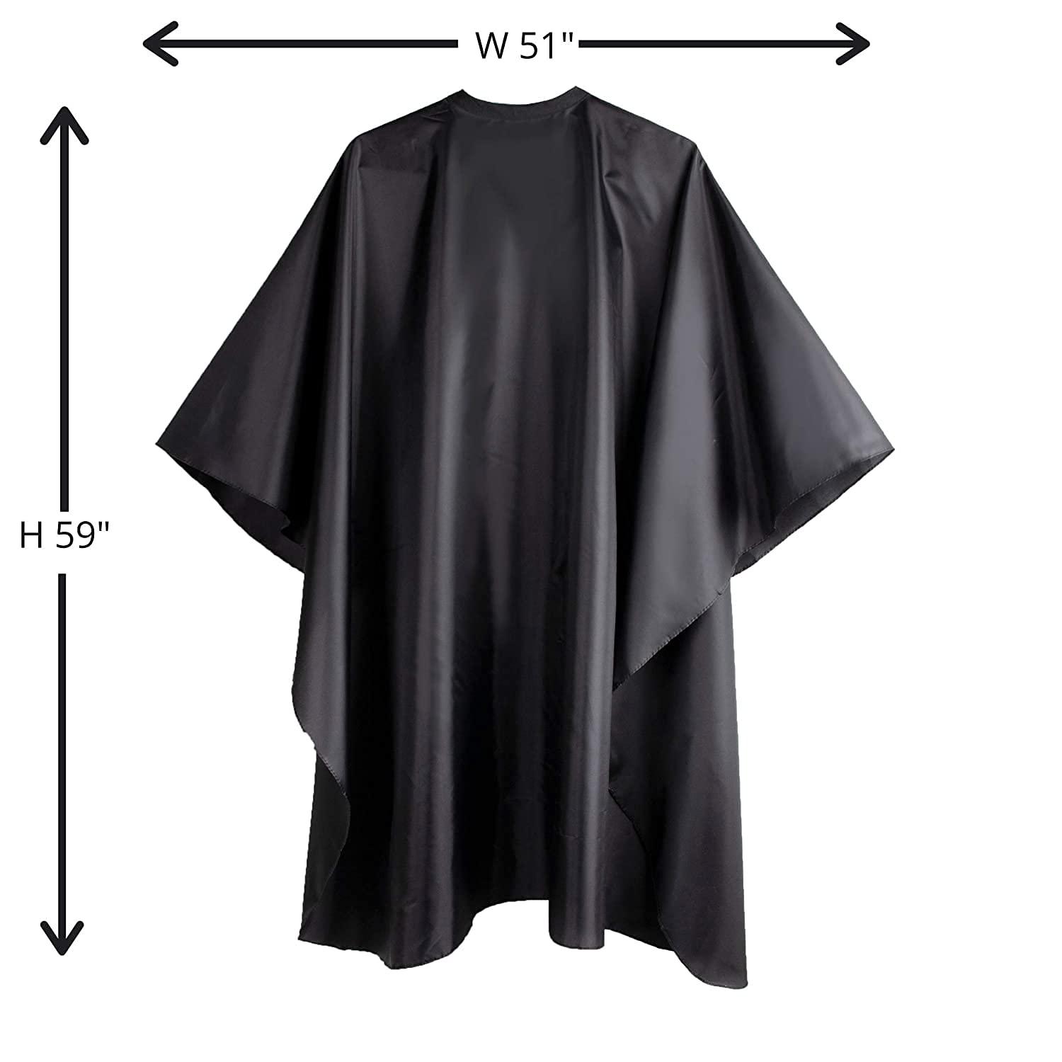 Shave Factory Premium Barber Cutting Styling Cape Hook Closure LV Blk