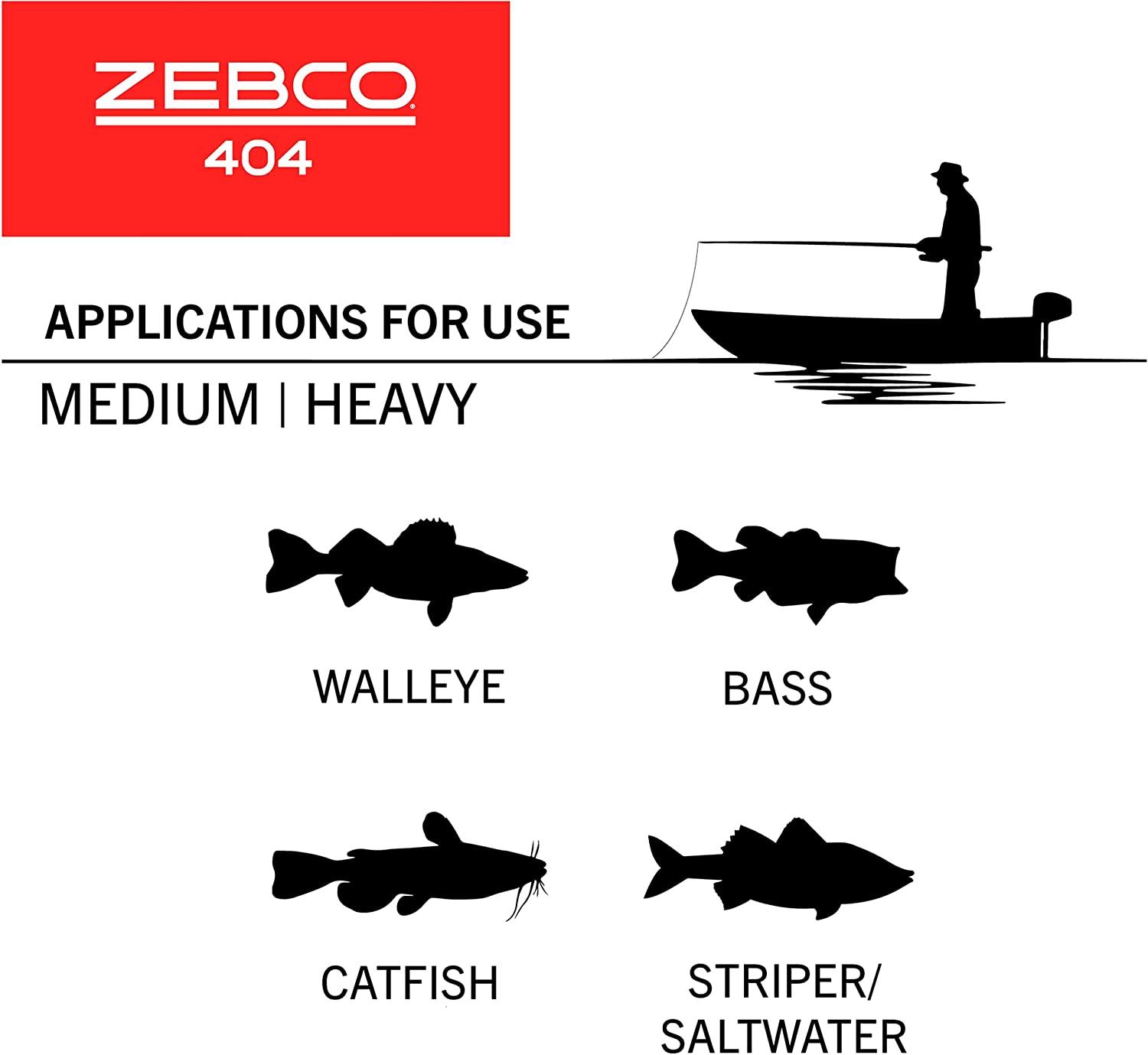  Zebco 404 Spincast Reel and Fishing Rod Combo, 5'6 2-Piece  Durable Fiberglass Rod with EVA Handle, Quickset Anti-Reverse Reel with  Built-in Bite Alert, 28-Piece Tackle Pack,Black/Red : Sports & Outdoors