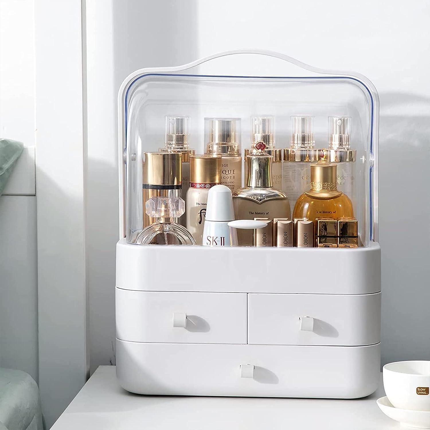 Makeup Organizer Dust-proof Convenient Cosmetic Makeup Organizer with  Drawers Pp