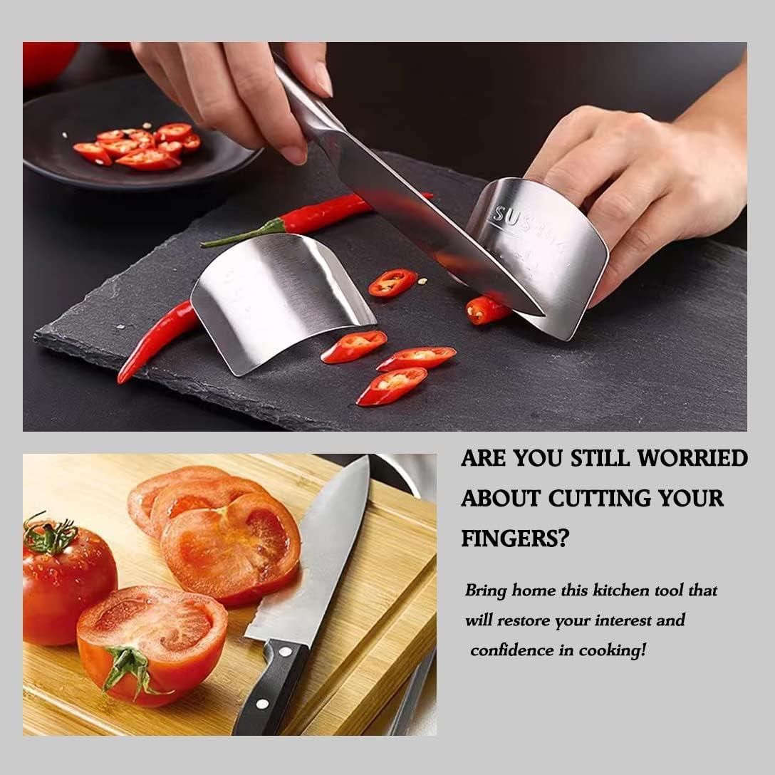 Kitchen Finger Protector Safe Stainless Steel Guard Slice Hand Cut