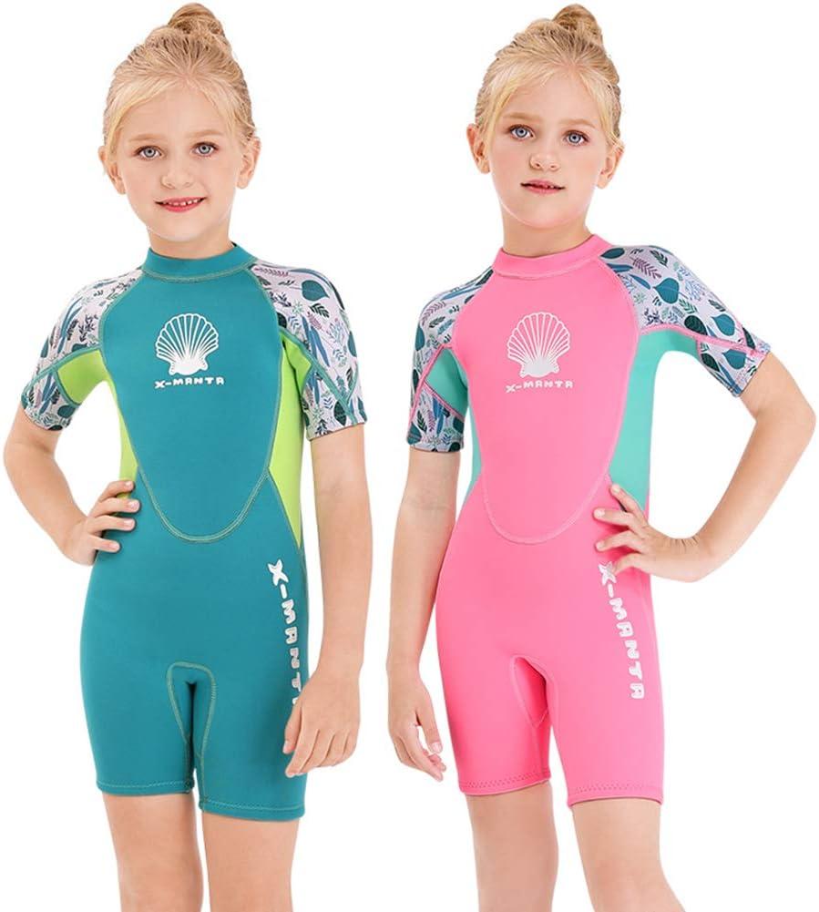 Kids Wetsuit Full Body Neoprene Girls Thermal Swimsuit 2.5MM for Toddler  Youth Children Teen, Long Sleeve Child Scuba Diving Surf Suit One Piece Sun  Protection for Water Sports 