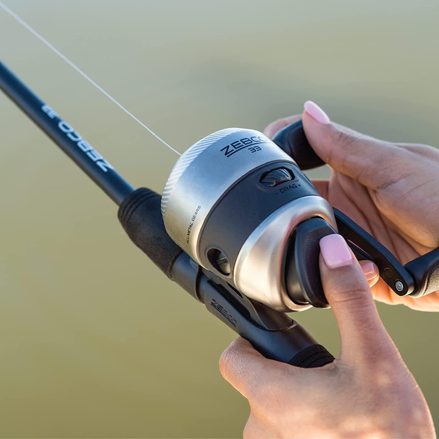 Zebco 33 Spincast Fishing Reel Quickset Anti-Reverse with Bite