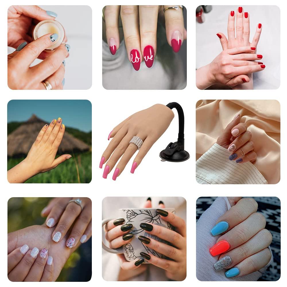 Nail Practice Hand Realistic Silicone Hand Model Female Mannequin Hands  Manicure Art Training Photograph Jewelry Display