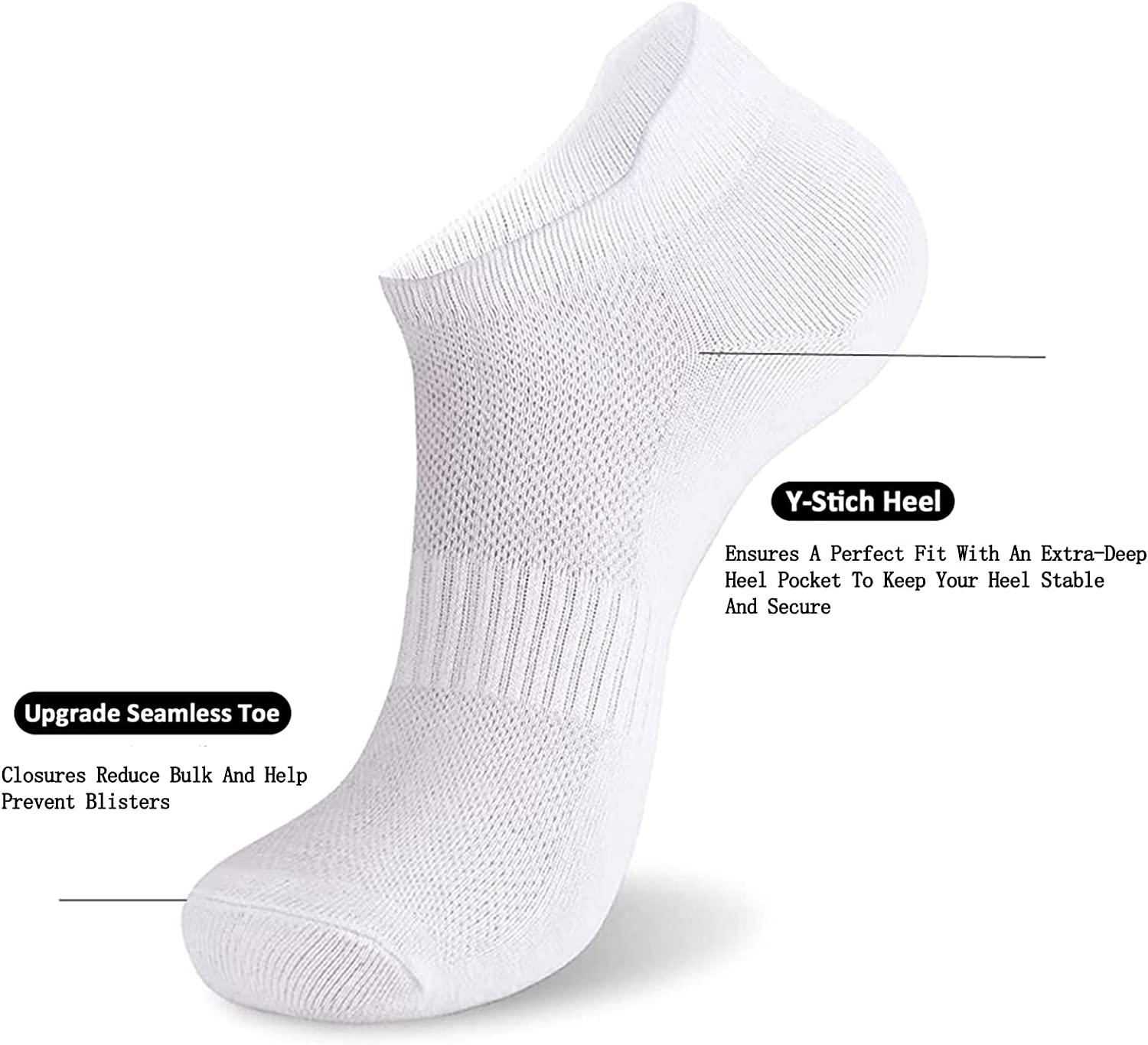 brookhaus Women's Ankle Socks, Athletic Socks Size 6-9/9-11, Low
