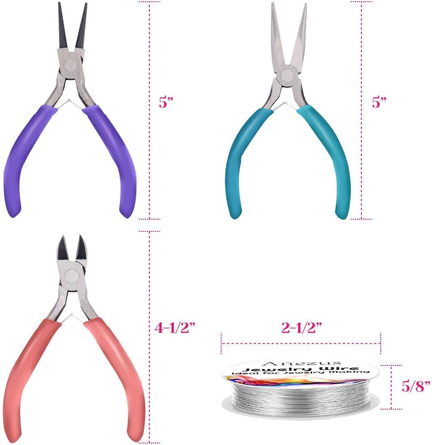 4 Pack Jewelry Pliers Jewelry Making Pliers Tools Kit with Needle