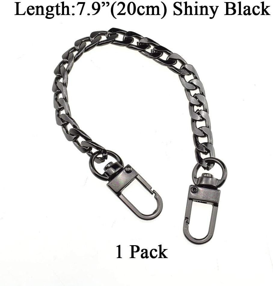  HAHIYO Mini Pochette Purse Chain Strap Slim Wide 7mm for LV  Length 7.9 Inches Extra Thick 2.6mm Shiny Silver for Handbag Wallet Clutch  Comfortable Flat Metal Strap 1 Pack
