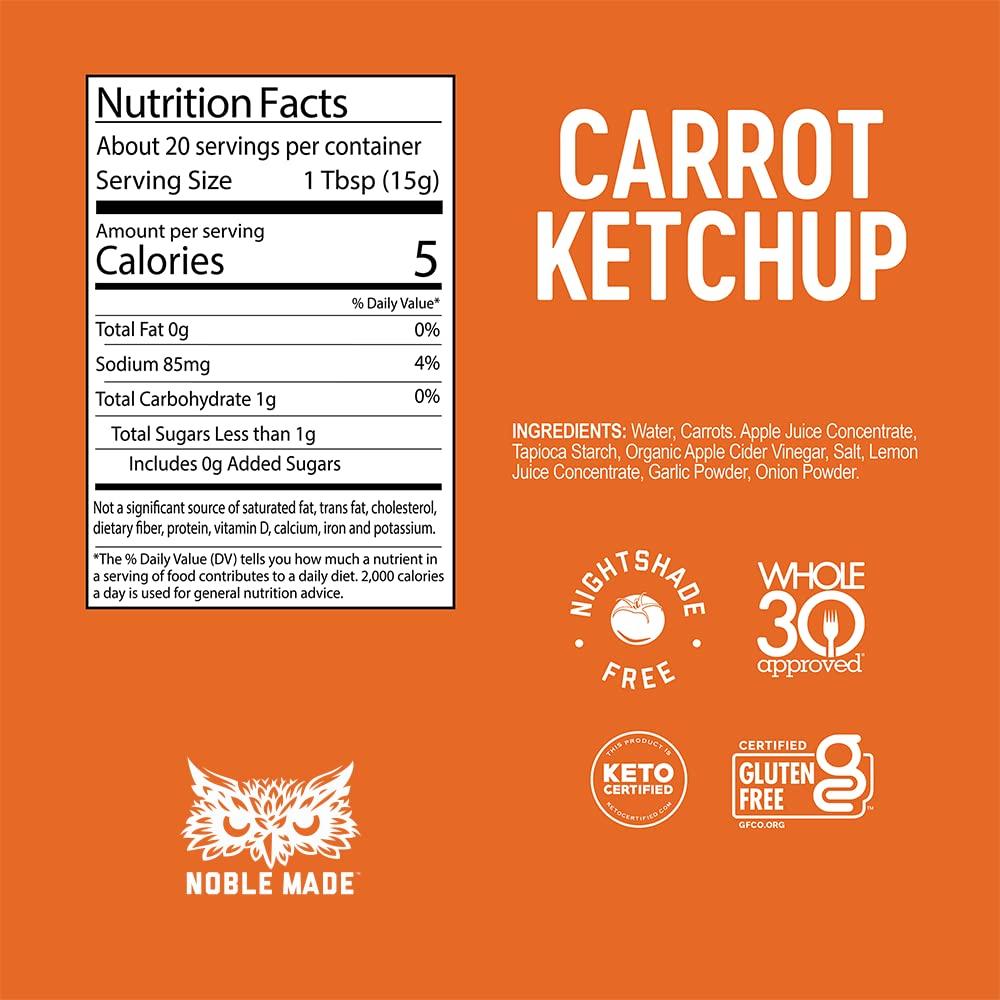 Noble Made by The New Primal Carrot Ketchup, Whole30 Approved