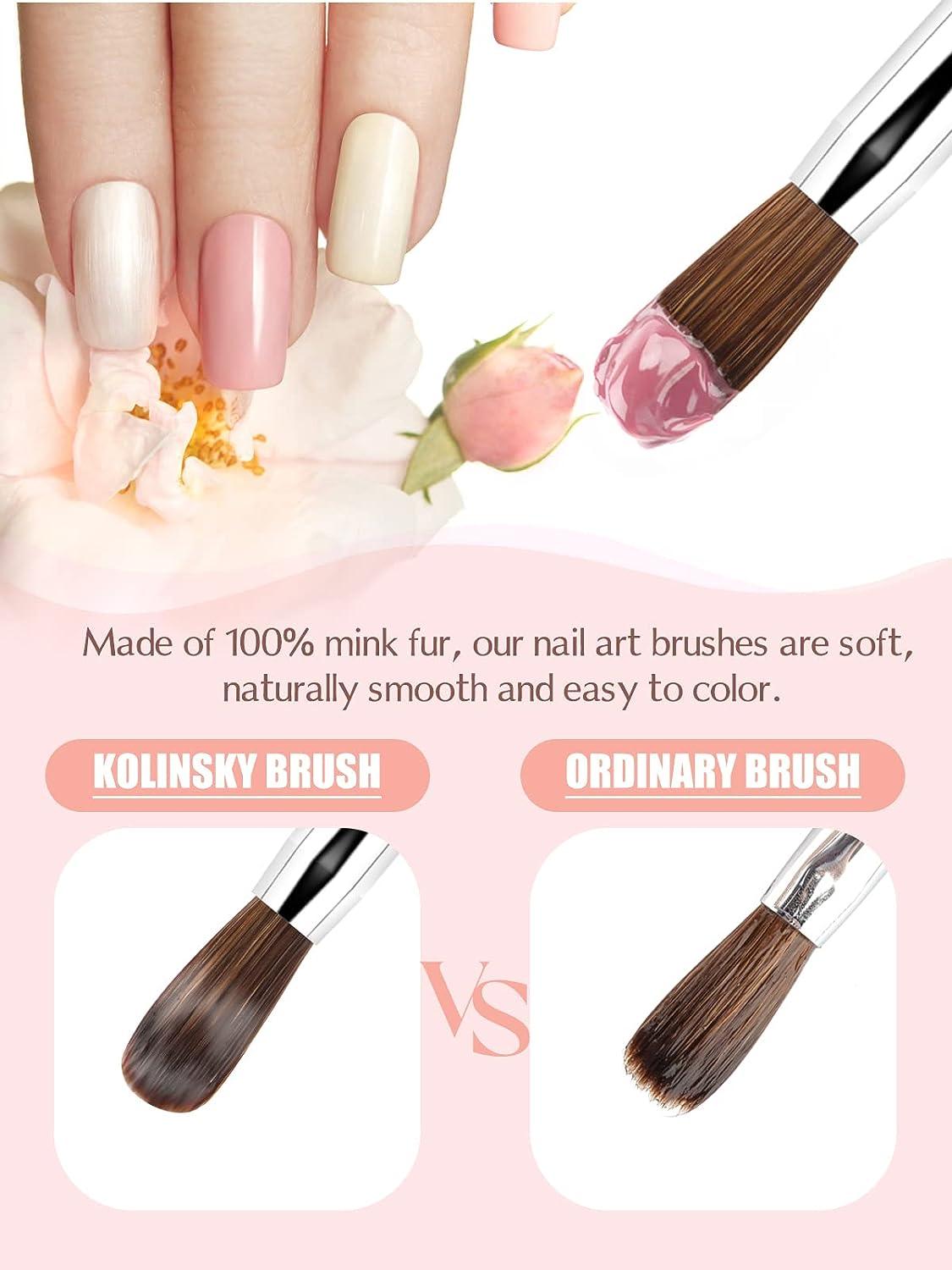  Acrylic Nail Brush 100% Pure Kolinsky Acrylic Brushes