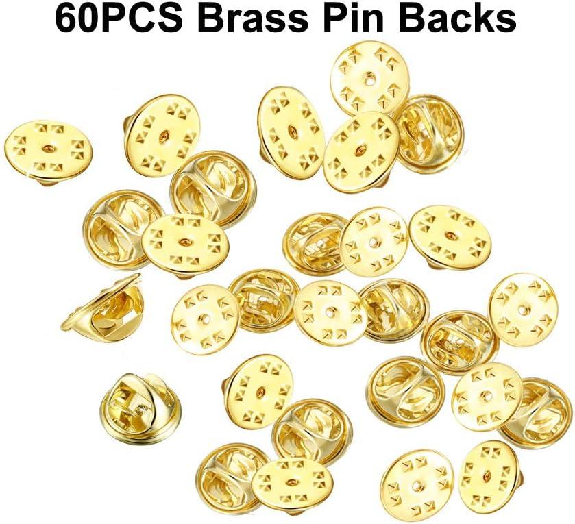 50Pcs Pin Backs Metal Brooch Lapel Pin Backing with Storage Box - Yahoo  Shopping