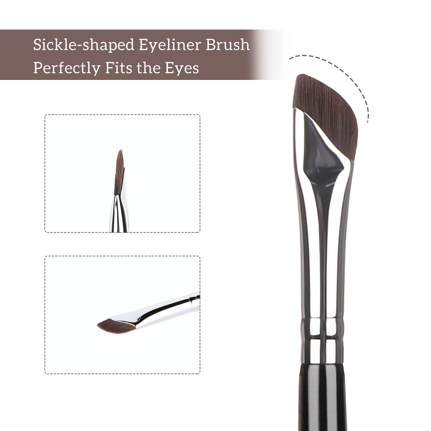 6-inch Sickle Makeup Brush, Blade Eyeliner Brush Brow Brush,Fine