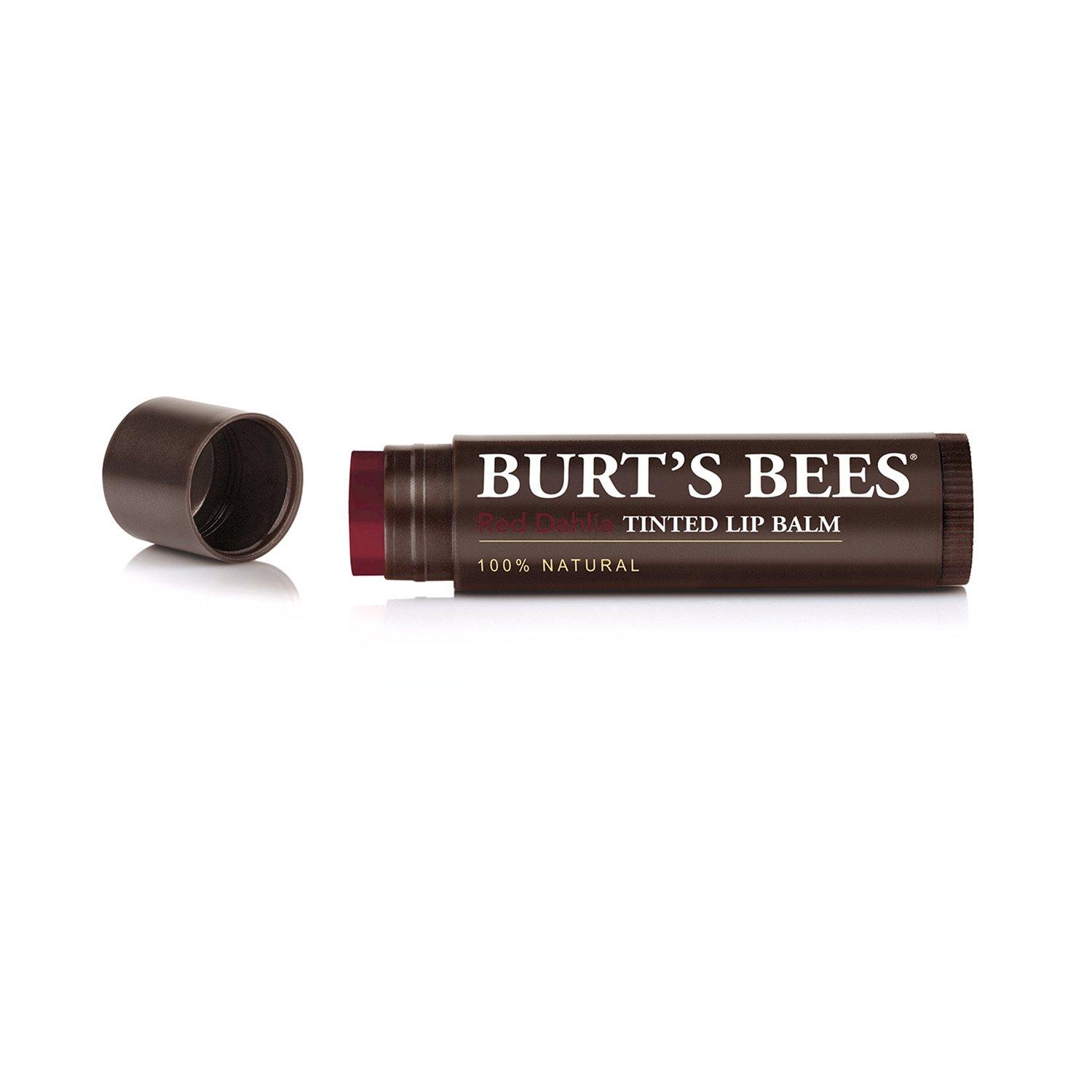 Burt's Bees 100% Natural Tinted Lip Balm, Red Dahlia with Shea Butter &  Botanical Waxes - 1 Tube 
