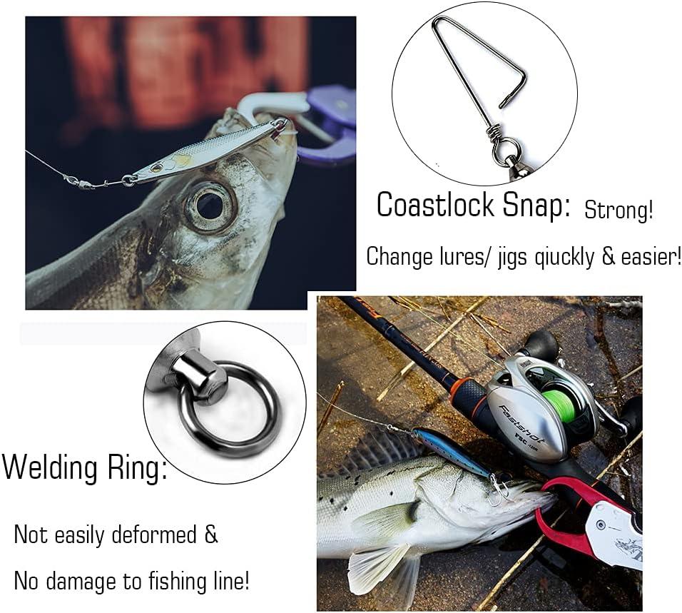  145 Pcs Stainless Steel Fishing Split Rings, High