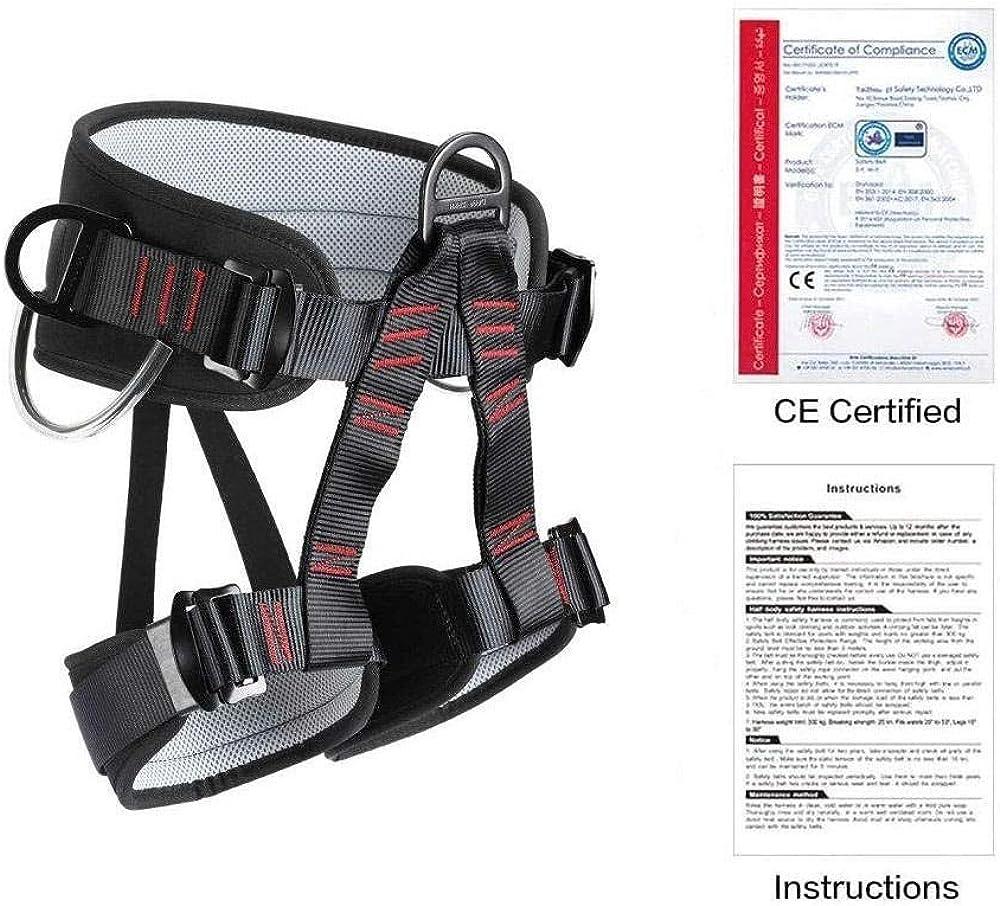 5 point Unisex Polyester Safety Harness, Outdoor Climbing Harness Safety  Belt Rescue Rope Anti Falling Full Body Electrical Work Safety Belt 