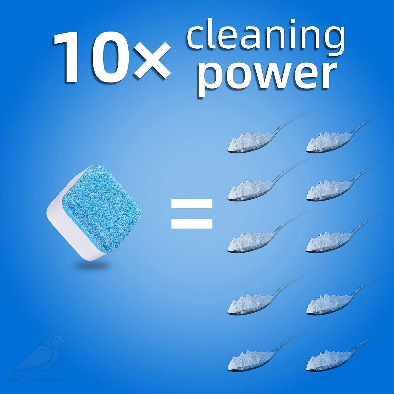 Washing Machine Cleaner Tablets for Top and Front Loading Washers Deep  Cleaning Remover - 10 Tablets Included 
