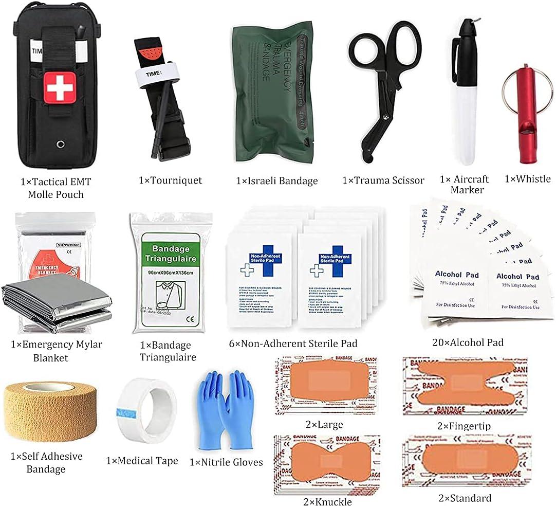 Med Kit Trauma Kit with Tourniquet, Emergency Survival First Aid