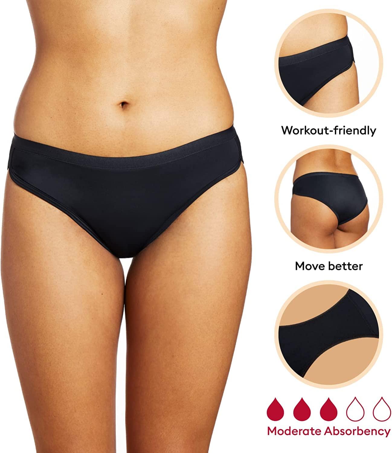 Women's Period Underwear Mid-rised Hipster Panties, Available In