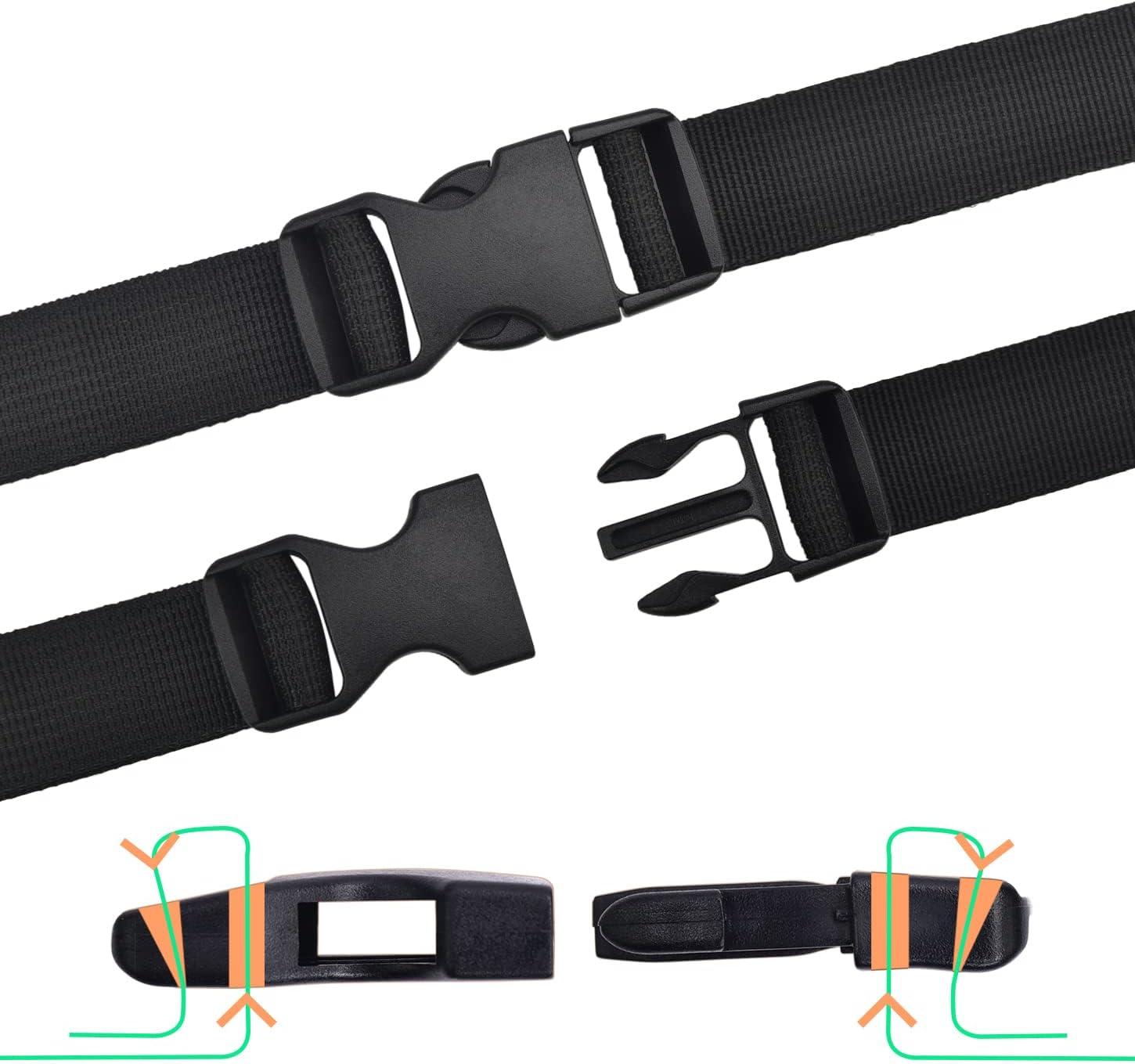 6 Pack 1 Buckle Quick Side Release Buckles Dual Adjustable No Sewing Clips  Snaps Heavy Duty Plastic Replacement for Nylon Webbing Straps Backpack  Fanny Pack Belt Dog Collars : : Home