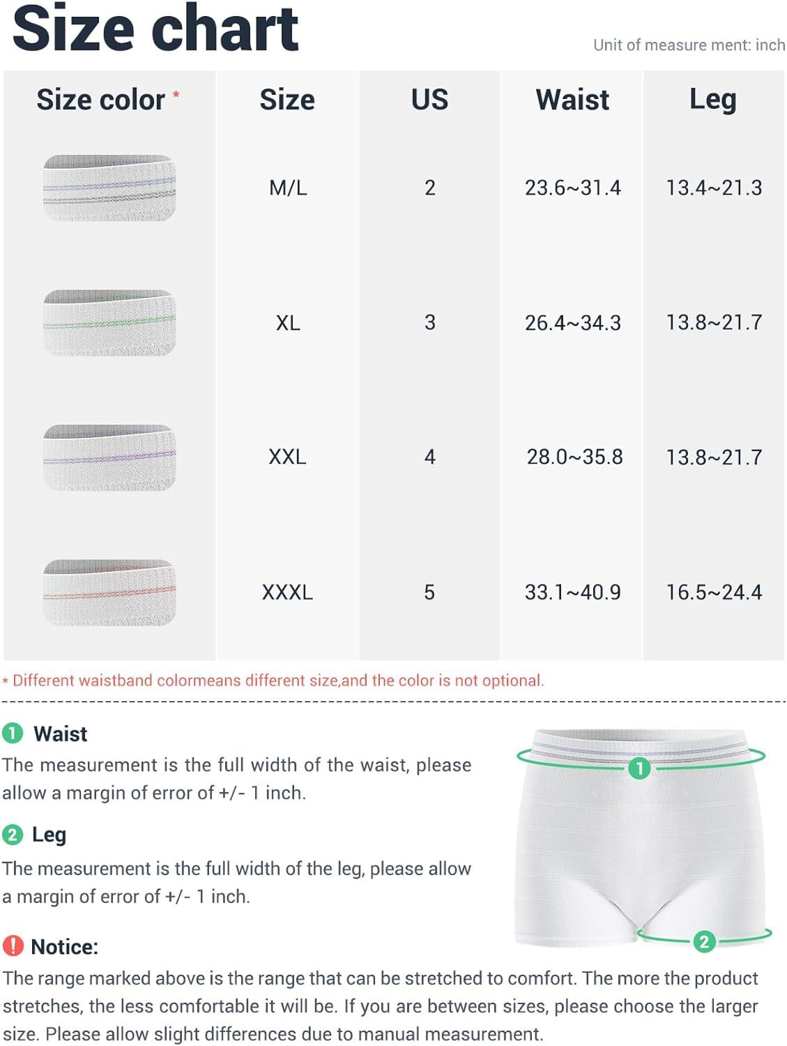 HANSILK Maternity Knickers Disposable Postpartum Underwear Breathable &  Stretchable Maternity Pants for Maternity/C-Section Recovery/Incontinence/Travel  XL White 6pcs