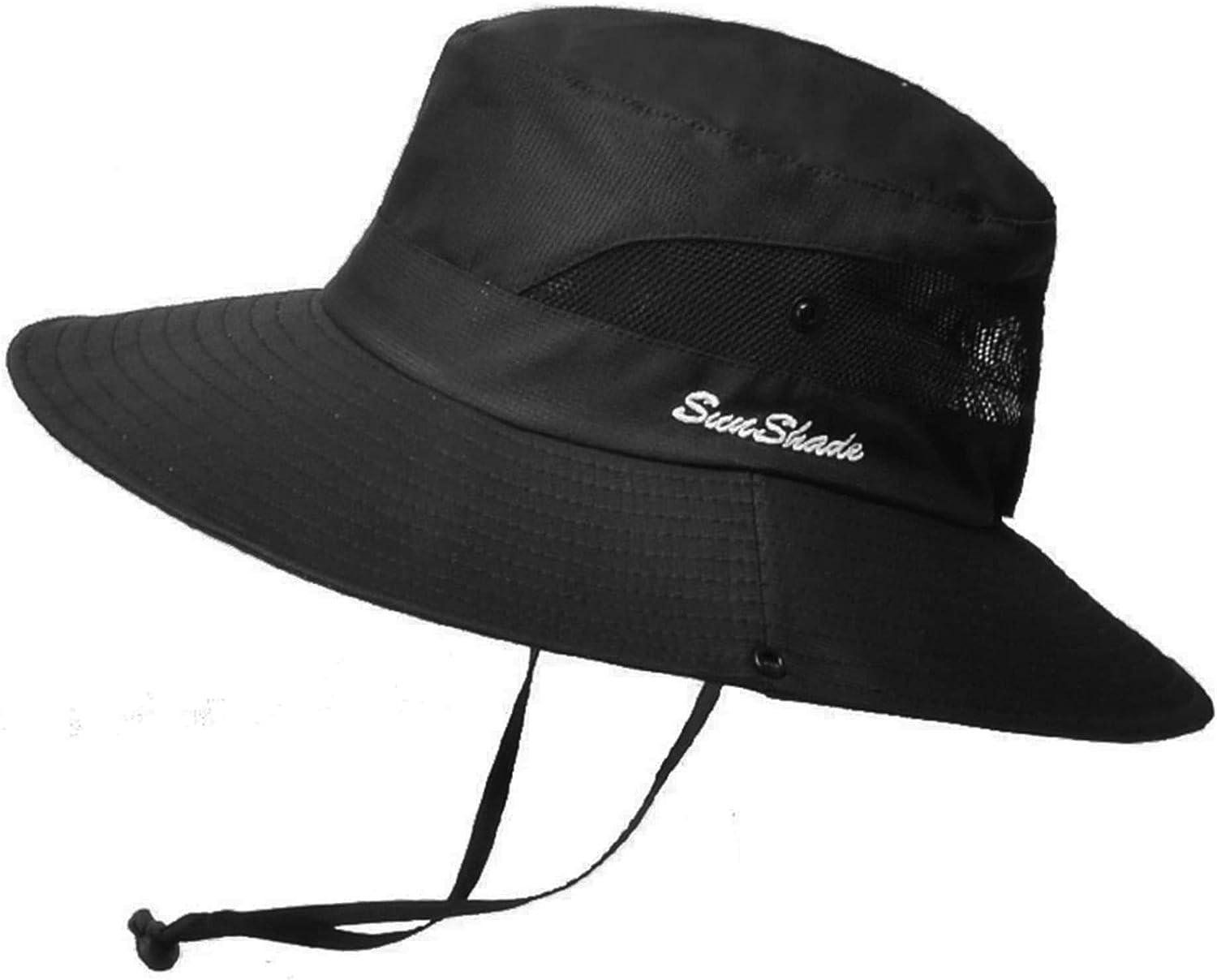 Catzon Sun Hats UV Protection Waterproof Foldable Outdoor for Women  Men-Black