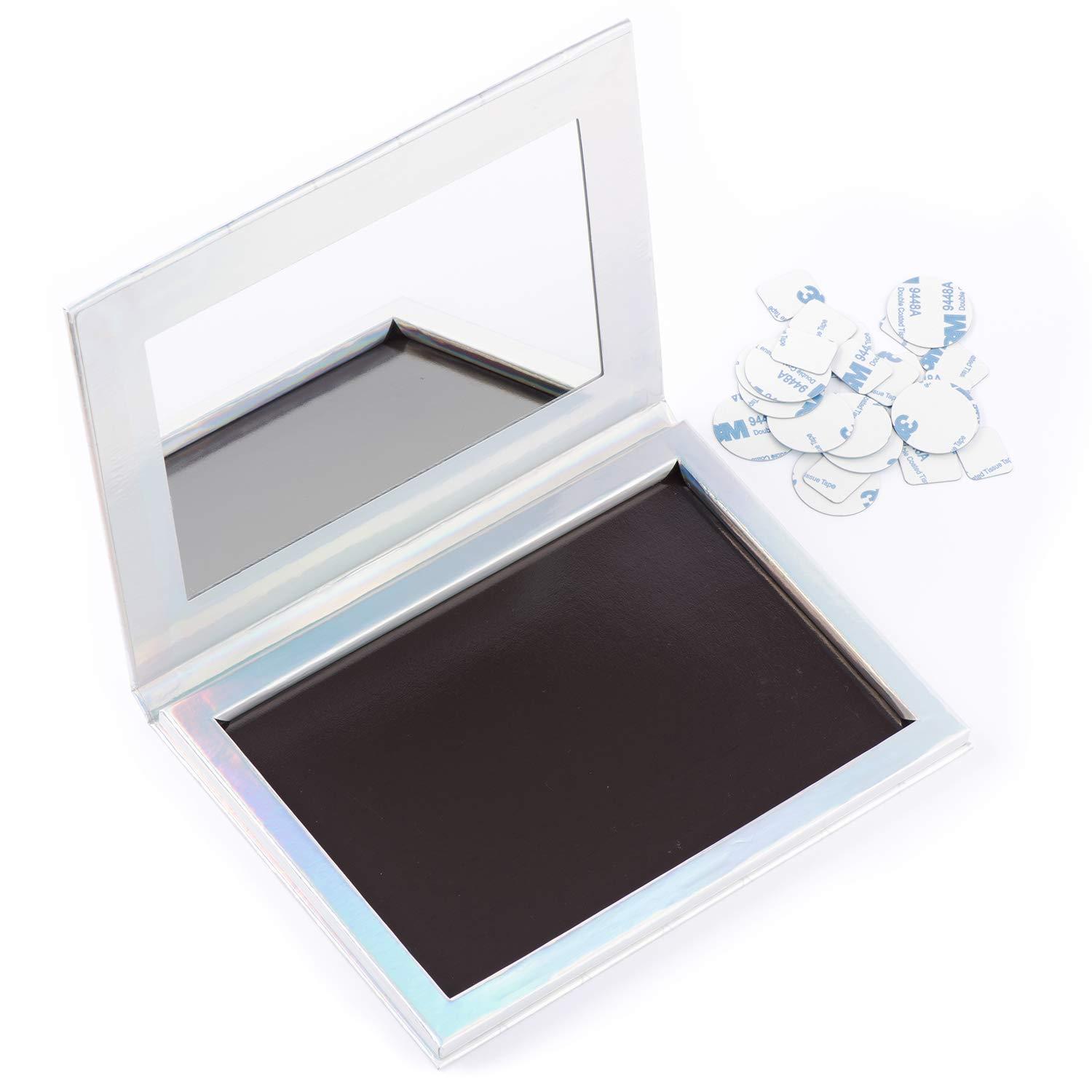 Allwon Magnetic Palette Empty Makeup Palette with Mirror for Eyeshadow  Lipstick Blush Powder (Black)