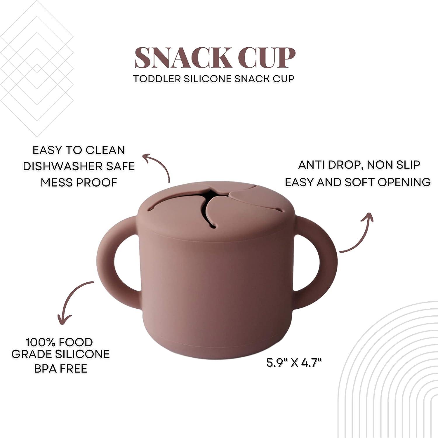 Silicone Snack Cup,Spill Proof Food Container