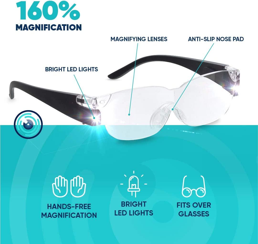Vision Aid Magnifying Glasses with Light for Close Work