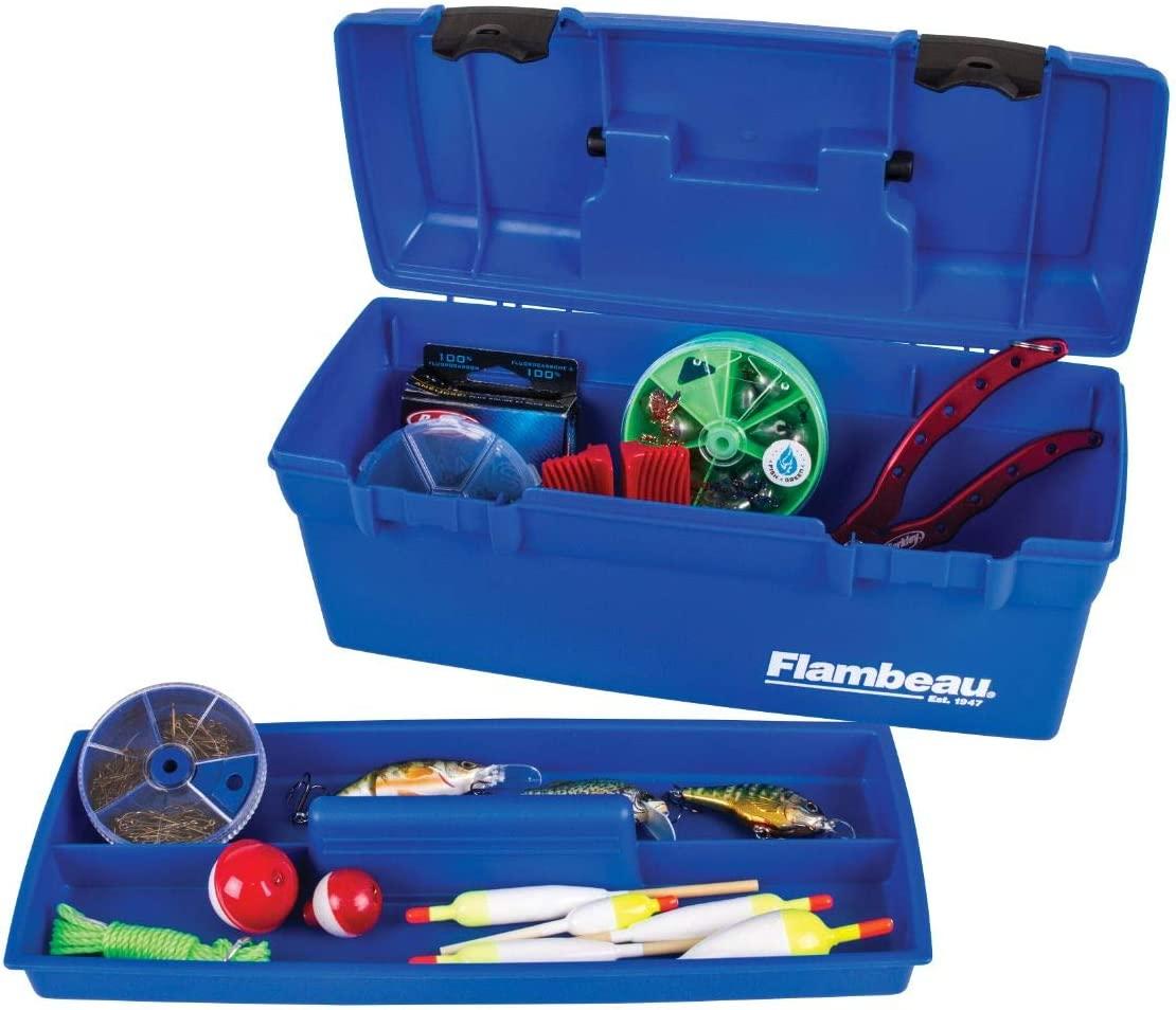 Flambeau Outdoors Fishing Tackle Box and Bait Storage Kit Two Tray, Size: Medium