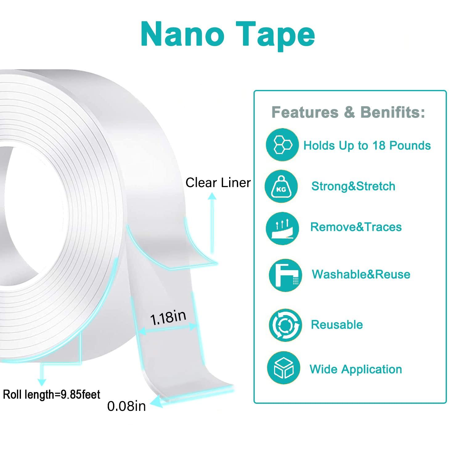 Nano Double Sided Tape Heavy Duty Transparent Adhesive Strips