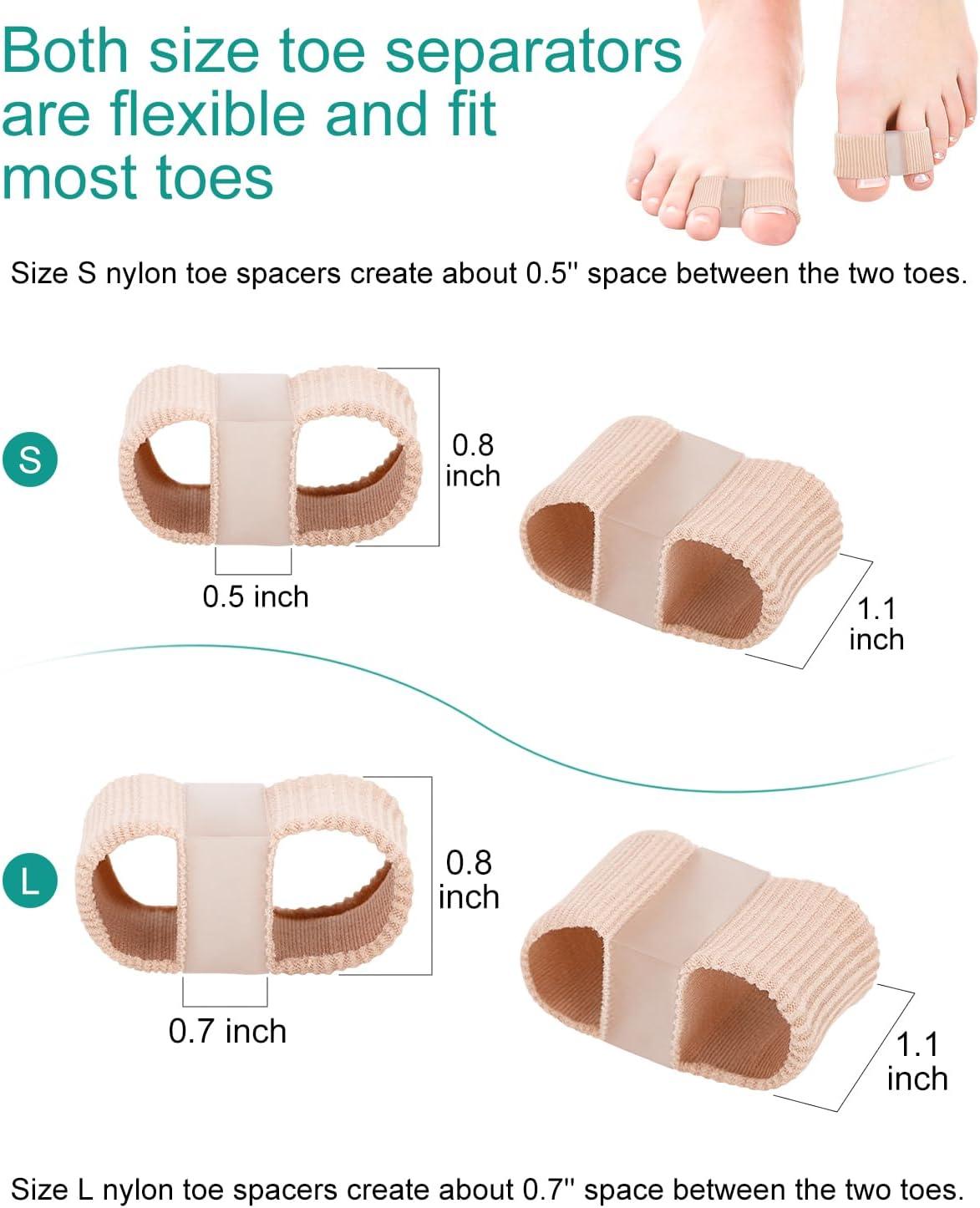 1 Pair Toe Spacers for Women Men Bunion Correct, Toe Separators for Bunion  Correction, Hammer Toe Straightener Toe Spreaders with 2 Elastic Toe Loops  and Soft Gel Pads, Good for Relief(L) 