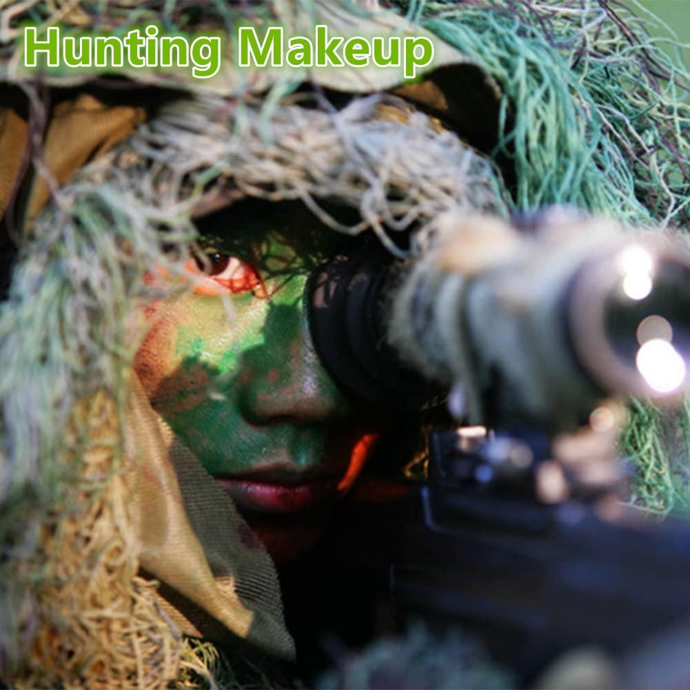 Jungle Camouflage Face Paint Oil 3/5 Color with Mirror Outdoor Sport CS  Hunting Fancy Dress