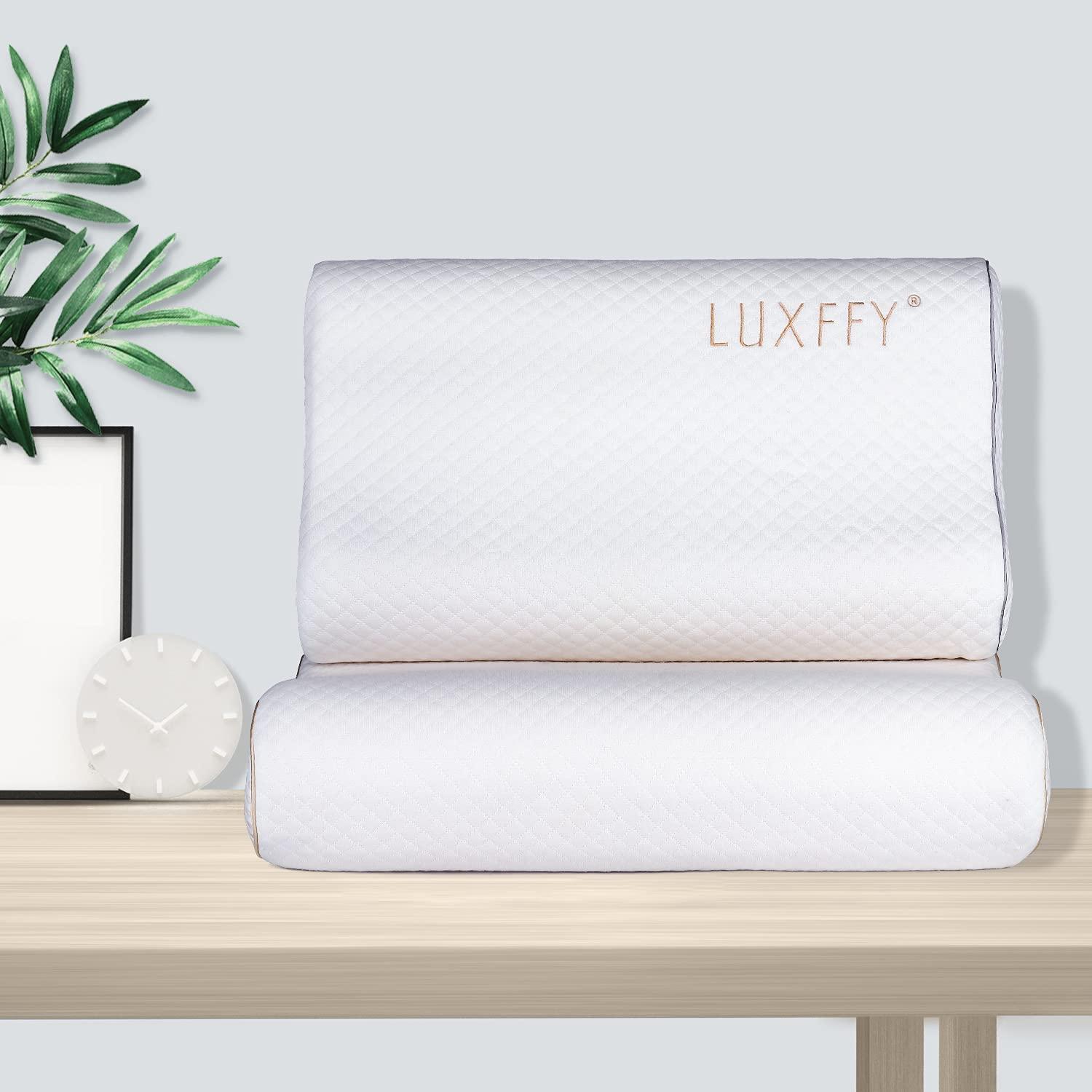 LUXFFY Memory Foam Sleeping Pillow: Cervical Contour Pillows for