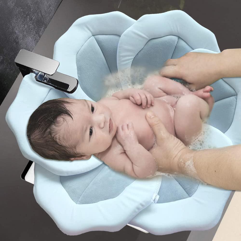 Baby Soft Sink Baby Bath Mat - Baby Bath Cushion for Travel - Baby Sink  Bathtub Pad Foldable - Newborns Bathtub Cushion Easy to Clean