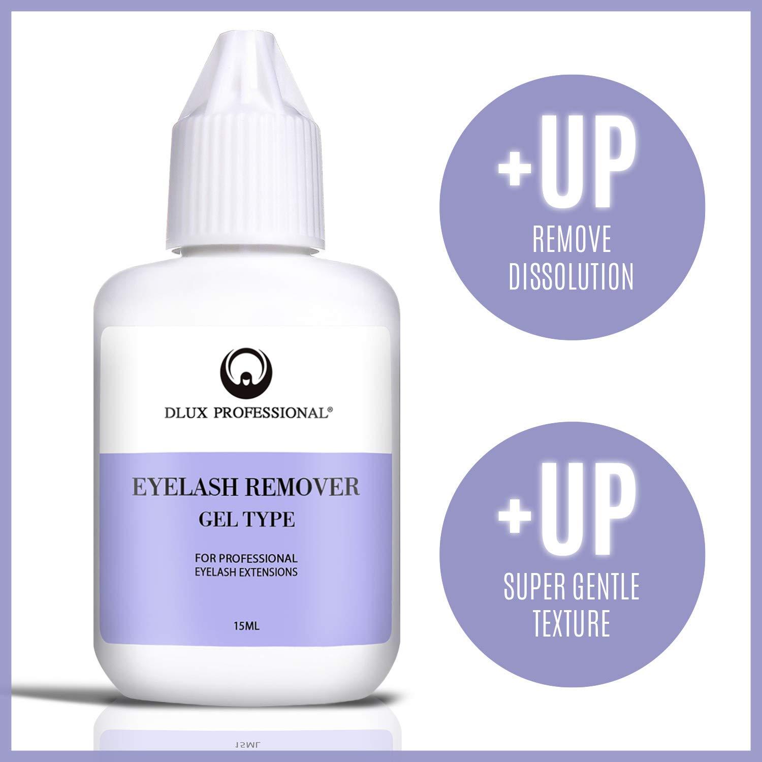 Dlux Professional Eyelash Extensions Cream Glue Remover - 15ml, Natural Pigment, Professional Eyelashes Extensions Adhesive Remover Cream Type, Fast