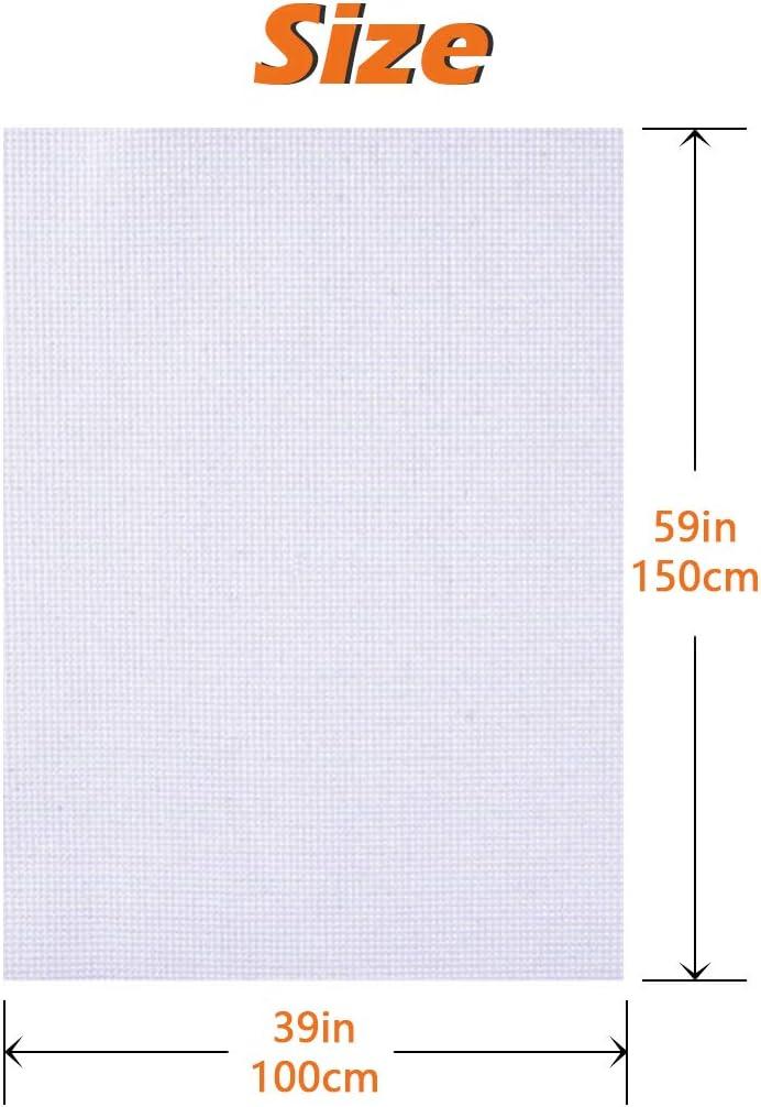 59 by 39-Inch Cross Stitch Fabric, 14 Count Big Size Classic Reserve Aida  Cloth,White 14 Count 59 X 39