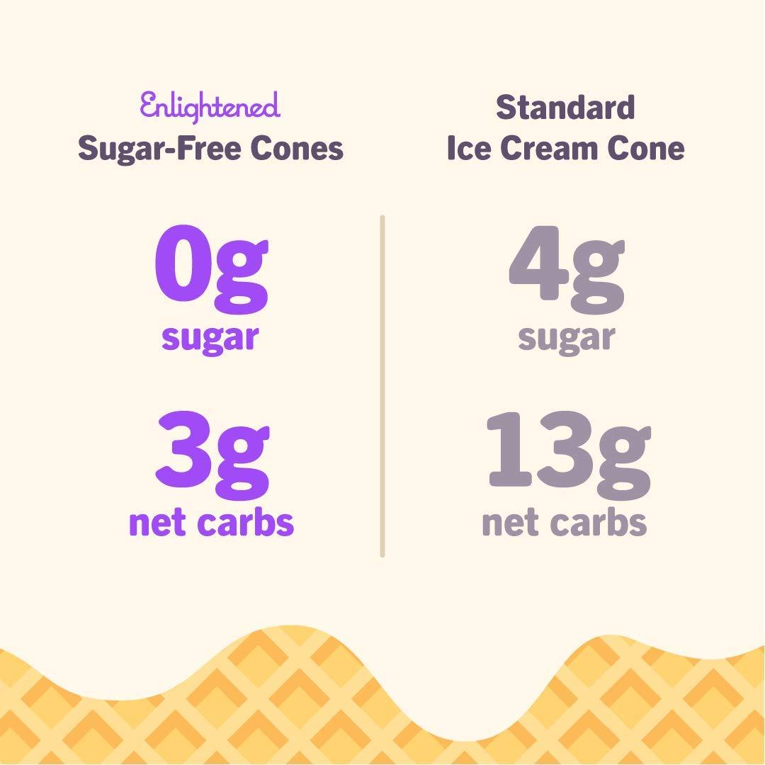 Enlightened Cones, Sugar-Free, Classic - 12 cones, 4.7 oz