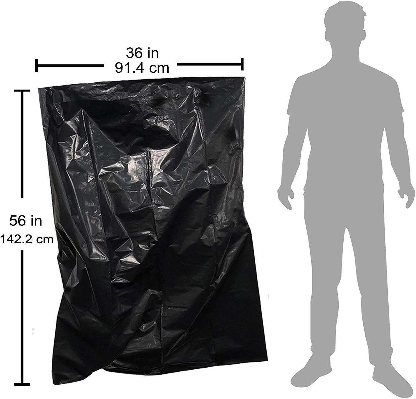  Stock Your Home 55 Gallon Contractor Trash Bags (20 Count),  Heavy Duty 2 mil Thick Black Trash Bags for Lawn and Leaf, Large 55 Gallon  Trash Bags for Construction, Big Garbage